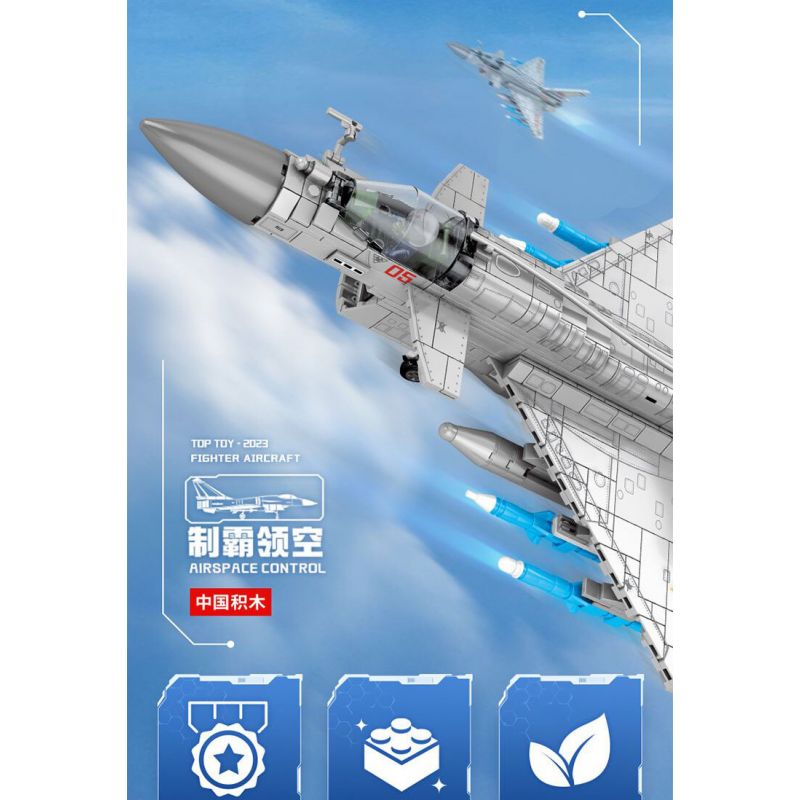 TOP TOY TC1207 1207 VŨ KHÍ QUAN TRỌNG NHẤT CỦA MỘT CƯỜNG QUỐC TIÊM KÍCH J-10B bộ đồ chơi xếp lắp ráp ghép mô hình Military Army J-10B FIGHTER AIRCRAFT Quân Sự Bộ Đội 694 khối