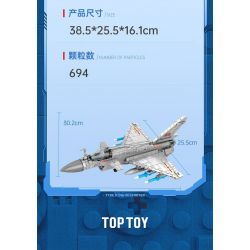 TOP TOY TC1207 1207 VŨ KHÍ QUAN TRỌNG NHẤT CỦA MỘT CƯỜNG QUỐC TIÊM KÍCH J-10B bộ đồ chơi xếp lắp ráp ghép mô hình Military Army J-10B FIGHTER AIRCRAFT Quân Sự Bộ Đội 694 khối