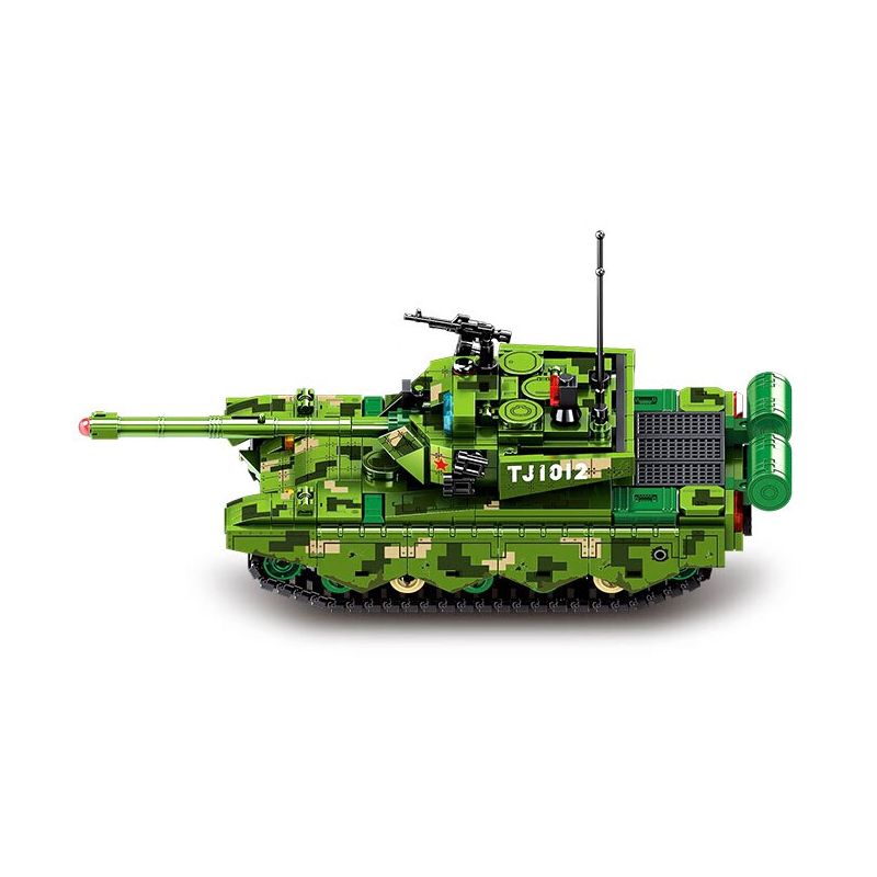 SEMBO 203172 non Lego MỘT QUỐC GIA HÙNG MẠNH XE TĂNG CHIẾN ĐẤU CHỦ LỰC ZTZ-99A bộ đồ chơi xếp lắp ráp ghép mô hình Military Army Quân Sự Bộ Đội 630 khối