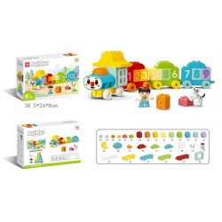 Xếp hình tàu hỏa học đếm Kids Home Toys 50 khối