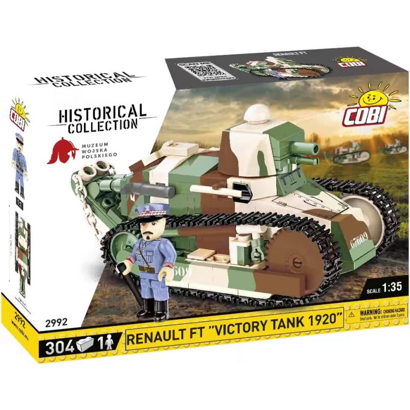 COBI 2991 2992 XE TĂNG RENAULT FT bộ đồ chơi xếp lắp ráp ghép mô hình Military Army Quân Sự Bộ Đội 304 khối