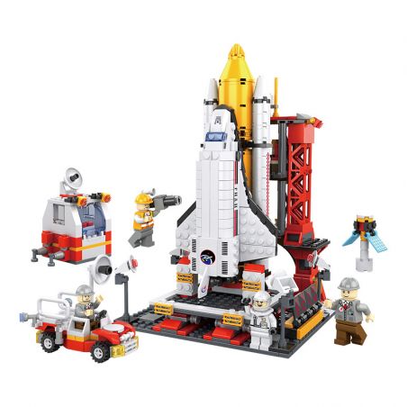 WANGAO 1223 TRUNG TÂM PHÓNG TÀU CON THOI bộ đồ chơi xếp lắp ráp ghép mô hình City Thành Phố 737 khối