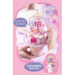 WEKKI 516158 HỘP NHẠC BÁNH NGỌT bộ đồ chơi xếp lắp ráp ghép mô hình Creator SWEET CAKE MUSIC BOX Sáng Tạo