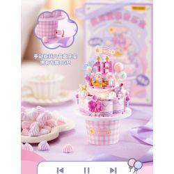 WEKKI 516158 HỘP NHẠC BÁNH NGỌT bộ đồ chơi xếp lắp ráp ghép mô hình Creator SWEET CAKE MUSIC BOX Sáng Tạo