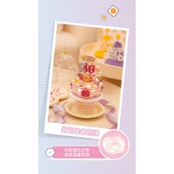 WEKKI 516158 HỘP NHẠC BÁNH NGỌT bộ đồ chơi xếp lắp ráp ghép mô hình Creator SWEET CAKE MUSIC BOX Sáng Tạo