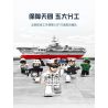 SEMBO 208039 CẤU TRÚC MÔ-ĐUN BA PHẦN CỦA TÀU SÂN BAY PHÚC KIẾN tỷ lệ 1:800 bộ đồ chơi xếp lắp ráp ghép mô hình Military Army Quân Sự Bộ Đội 1326 khối