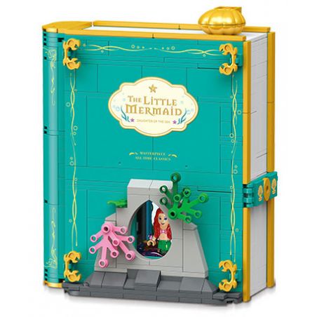 JIESTAR JJ9055 9055 CUỐN SÁCH KHO BÁU NÀNG TIÊN CÁ bộ đồ chơi xếp lắp ráp ghép mô hình THE MERMAD 732 khối