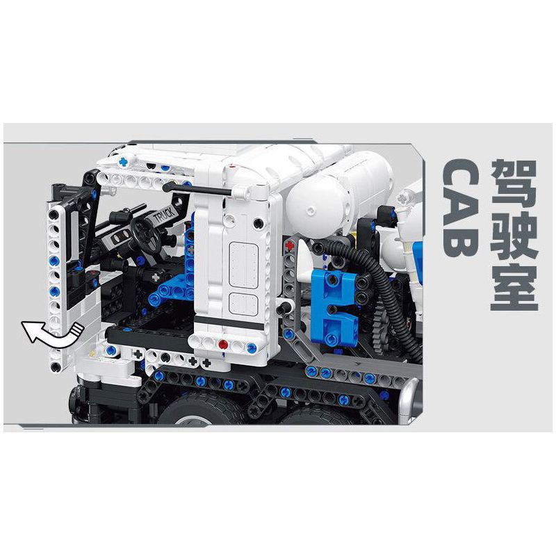 JIESTAR FF11012 11012 XE TRỘN BÊ TÔNG bộ đồ chơi xếp lắp ráp ghép mô hình Technic Kỹ Thuật Công Nghệ Cao Mô Hình Phương Tiện 2432 khối