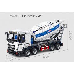 JIESTAR FF11012 11012 XE TRỘN BÊ TÔNG bộ đồ chơi xếp lắp ráp ghép mô hình Technic Kỹ Thuật Công Nghệ Cao Mô Hình Phương Tiện 2432 khối