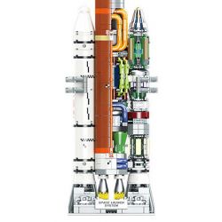 JIESTAR JJ9030 9030 PHƯƠNG TIỆN PHÓNG HỆ THỐNG VÀO KHÔNG GIAN bộ đồ chơi xếp lắp ráp ghép mô hình City CARRIER ROCKET SPACE LAUNCH SYSTEM Thành Phố 1055 khối