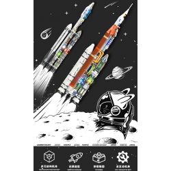 JIESTAR JJ9030 9030 PHƯƠNG TIỆN PHÓNG HỆ THỐNG VÀO KHÔNG GIAN bộ đồ chơi xếp lắp ráp ghép mô hình City CARRIER ROCKET SPACE LAUNCH SYSTEM Thành Phố 1055 khối