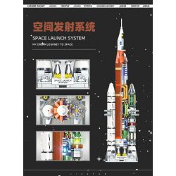 JIESTAR JJ9030 9030 PHƯƠNG TIỆN PHÓNG HỆ THỐNG VÀO KHÔNG GIAN bộ đồ chơi xếp lắp ráp ghép mô hình City CARRIER ROCKET SPACE LAUNCH SYSTEM Thành Phố 1055 khối