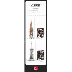 JIESTAR JJ9030 9030 PHƯƠNG TIỆN PHÓNG HỆ THỐNG VÀO KHÔNG GIAN bộ đồ chơi xếp lắp ráp ghép mô hình City CARRIER ROCKET SPACE LAUNCH SYSTEM Thành Phố 1055 khối