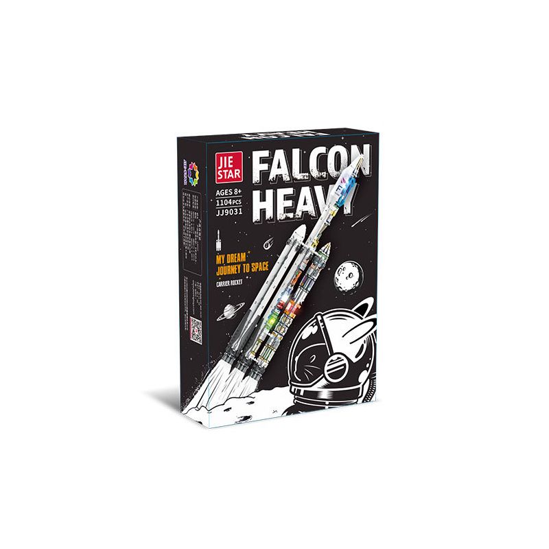 JIESTAR JJ9031 9031 PHƯƠNG TIỆN PHÓNG FALCON HEAVY bộ đồ chơi xếp lắp ráp ghép mô hình City CARRIER ROCKET FALCON HEAVT Thành Phố 1104 khối