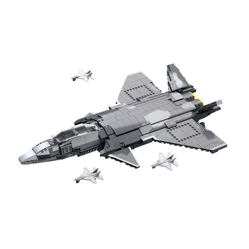 JIESTAR 61057 non Lego MÁY BAY CHIẾN ĐẤU TRÊN TÀU SÂN J-20 bộ đồ chơi xếp lắp ráp ghép mô hình Military Army WARCRAFTS Quân Sự Bộ Đội 1365 khối