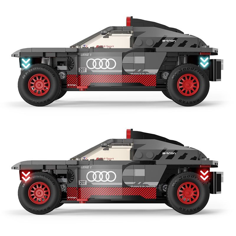 RASTAR 10120 XE AUDI RS Q E-TRON E2 DAKAR RALLY tỷ lệ 1:30 bộ đồ chơi xếp lắp ráp ghép mô hình Speed Champions Racing Cars Đua Xe Công Thức 376 khối