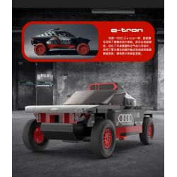 RASTAR 10120 XE AUDI RS Q E-TRON E2 DAKAR RALLY tỷ lệ 1:30 bộ đồ chơi xếp lắp ráp ghép mô hình Speed Champions Racing Cars Đua Xe Công Thức 376 khối