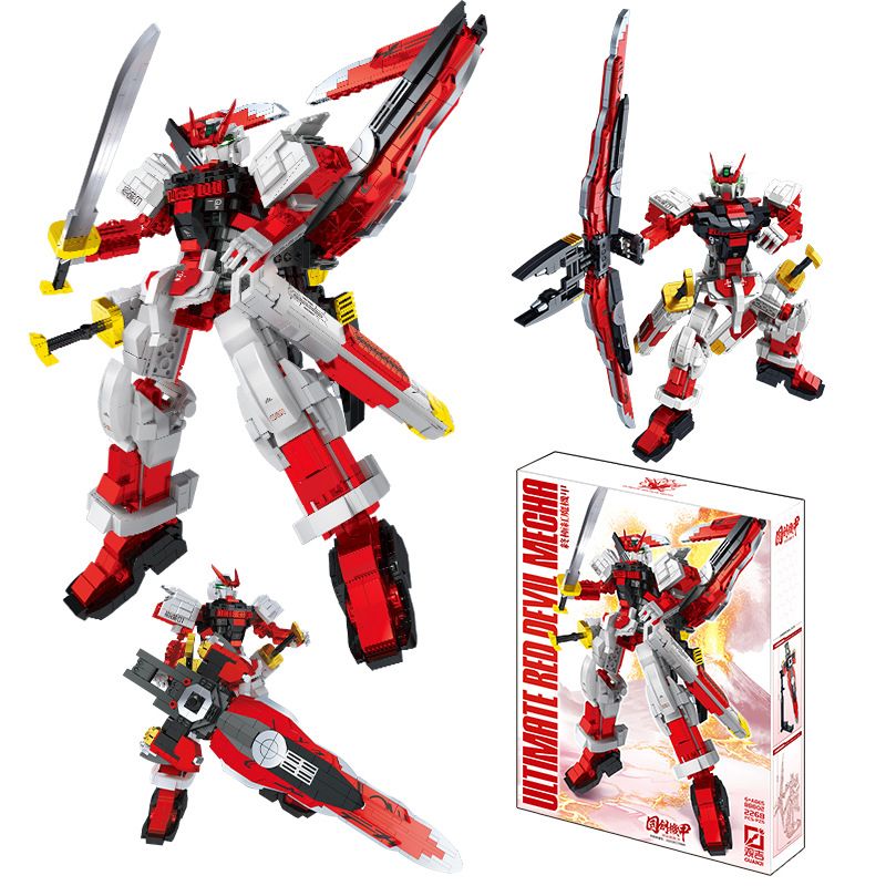 GUANJI BB802 GUOCHUANG MECHA CƠ KHÍ QUỶ ĐỎ TỐI THƯỢNG bộ đồ chơi xếp lắp ráp ghép mô hình Movie & Game ULTIMATE RED DEVIL MECHA Phim Và Trò Chơi 2268 khối