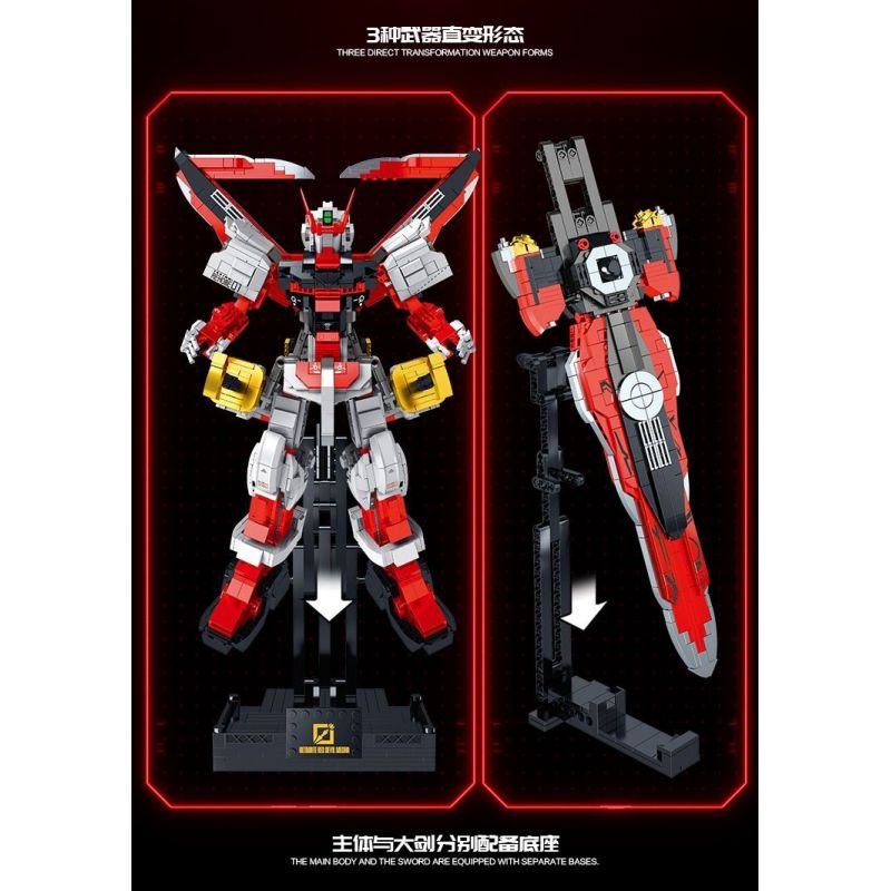 GUANJI BB802 GUOCHUANG MECHA CƠ KHÍ QUỶ ĐỎ TỐI THƯỢNG bộ đồ chơi xếp lắp ráp ghép mô hình Movie & Game ULTIMATE RED DEVIL MECHA Phim Và Trò Chơi 2268 khối