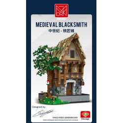 JMBRICKLAYER 30122 MorkModel 033031 Mork Model 033031 THỢ RÈN bộ đồ chơi xếp lắp ráp ghép mô hình Medieval Castle MEDIEVAL BLACKSMITH Chiến Tranh Trung Cổ 1991 khối