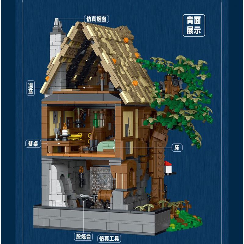 JMBRICKLAYER 30122 MorkModel 033031 Mork Model 033031 THỢ RÈN bộ đồ chơi xếp lắp ráp ghép mô hình Medieval Castle MEDIEVAL BLACKSMITH Chiến Tranh Trung Cổ 1991 khối