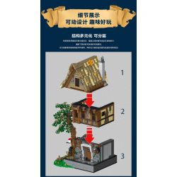 JMBRICKLAYER 30122 MorkModel 033031 Mork Model 033031 THỢ RÈN bộ đồ chơi xếp lắp ráp ghép mô hình Medieval Castle MEDIEVAL BLACKSMITH Chiến Tranh Trung Cổ 1991 khối