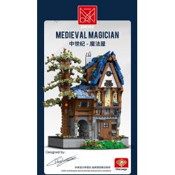 JMBRICKLAYER 30123 MorkModel 033032 Mork Model 033032 CỬA HÀNG MA THUẬT bộ đồ chơi xếp lắp ráp ghép mô hình Medieval Castle MEDIEVAL MAGICIAN Chiến Tranh Trung Cổ 2095 khối