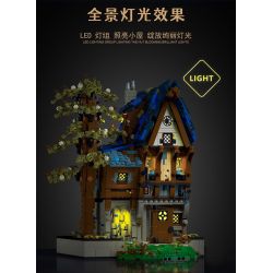 JMBRICKLAYER 30123 MorkModel 033032 Mork Model 033032 CỬA HÀNG MA THUẬT bộ đồ chơi xếp lắp ráp ghép mô hình Medieval Castle MEDIEVAL MAGICIAN Chiến Tranh Trung Cổ 2095 khối