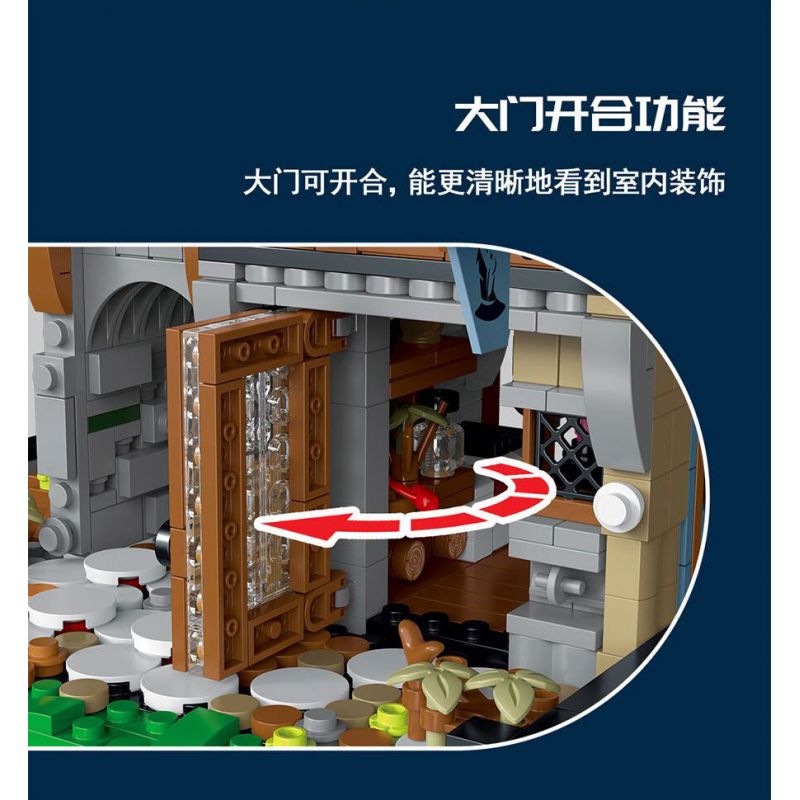 JMBRICKLAYER 30123 MorkModel 033032 Mork Model 033032 CỬA HÀNG MA THUẬT bộ đồ chơi xếp lắp ráp ghép mô hình Medieval Castle MEDIEVAL MAGICIAN Chiến Tranh Trung Cổ 2095 khối