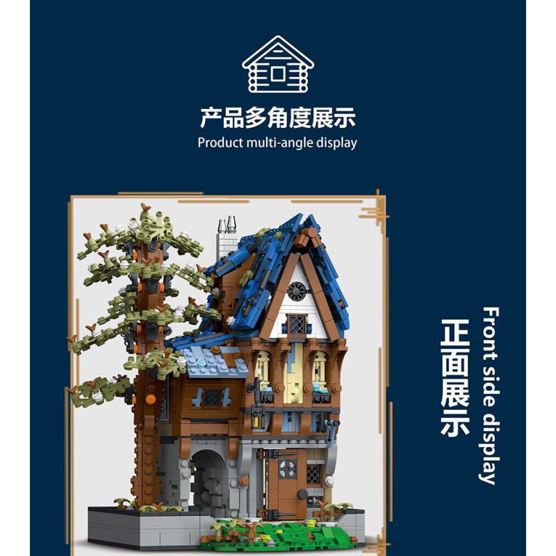 JMBRICKLAYER 30123 MorkModel 033032 Mork Model 033032 CỬA HÀNG MA THUẬT bộ đồ chơi xếp lắp ráp ghép mô hình Medieval Castle MEDIEVAL MAGICIAN Chiến Tranh Trung Cổ 2095 khối