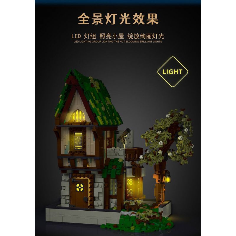 JMBRICKLAYER 30124 MorkModel 033033 Mork Model 033033 QUÁN RƯỢU bộ đồ chơi xếp lắp ráp ghép mô hình Medieval Castle MEDIEVAL TAVERN Chiến Tranh Trung Cổ 1872 khối