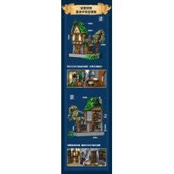 JMBRICKLAYER 30124 MorkModel 033033 Mork Model 033033 QUÁN RƯỢU bộ đồ chơi xếp lắp ráp ghép mô hình Medieval Castle MEDIEVAL TAVERN Chiến Tranh Trung Cổ 1872 khối