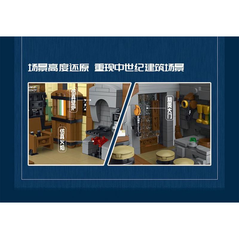 JMBRICKLAYER 30124 MorkModel 033033 Mork Model 033033 QUÁN RƯỢU bộ đồ chơi xếp lắp ráp ghép mô hình Medieval Castle MEDIEVAL TAVERN Chiến Tranh Trung Cổ 1872 khối