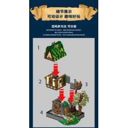 JMBRICKLAYER 30124 MorkModel 033033 Mork Model 033033 QUÁN RƯỢU bộ đồ chơi xếp lắp ráp ghép mô hình Medieval Castle MEDIEVAL TAVERN Chiến Tranh Trung Cổ 1872 khối