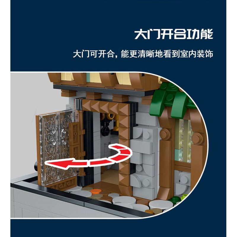 JMBRICKLAYER 30124 MorkModel 033033 Mork Model 033033 QUÁN RƯỢU bộ đồ chơi xếp lắp ráp ghép mô hình Medieval Castle MEDIEVAL TAVERN Chiến Tranh Trung Cổ 1872 khối