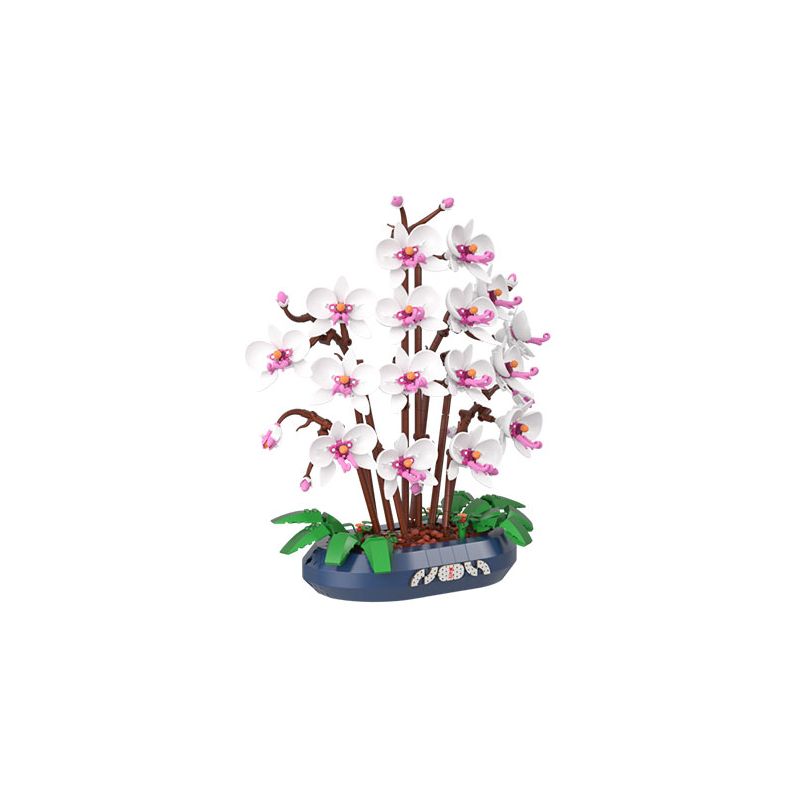 JAKI JK2908 2908 non Lego PHALAENOPSIS NGỌC TUYẾT bộ đồ chơi xếp lắp ráp ghép mô hình Creator Sáng Tạo