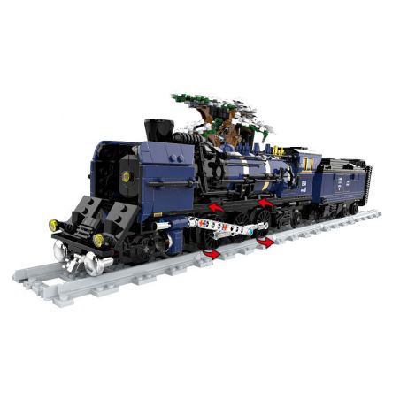 DK 80018 TÀU PHƯƠNG ĐÔNG bộ đồ chơi xếp lắp ráp ghép mô hình City ORIENTAL TRAIN Thành Phố 1052 khối