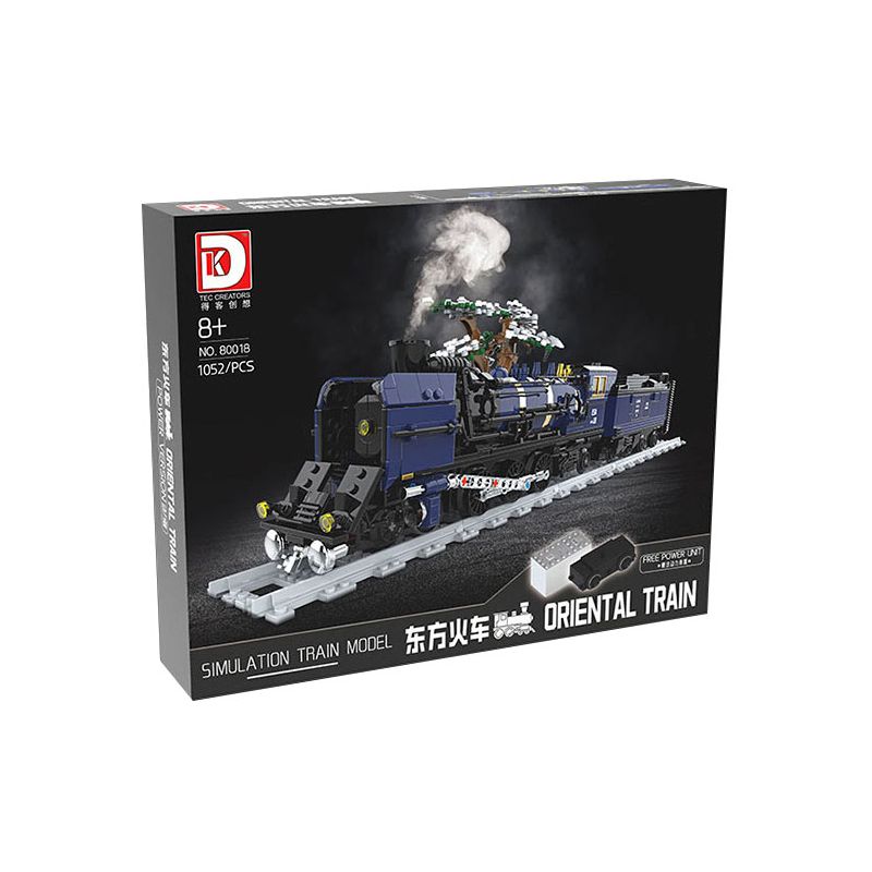 DK 80018 TÀU PHƯƠNG ĐÔNG bộ đồ chơi xếp lắp ráp ghép mô hình City ORIENTAL TRAIN Thành Phố 1052 khối