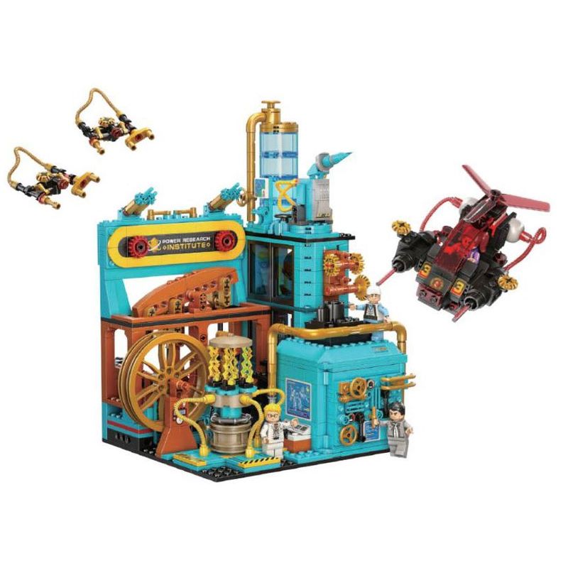 JIALE SPECIAL 55004 non Lego RA KHƠI CHO KỶ NGUYÊN NƯỚC PHÒNG THÍ NGHIỆM NĂNG LƯỢNG bộ đồ chơi xếp lắp ráp ghép mô hình ENERGY EXPERIMENT LAB 1001 khối