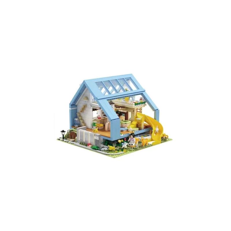 JIALE SPECIAL 61031 non Lego MÈO CHÓ VÀ NHÀ bộ đồ chơi xếp lắp ráp ghép mô hình City Thành Phố 1456 khối