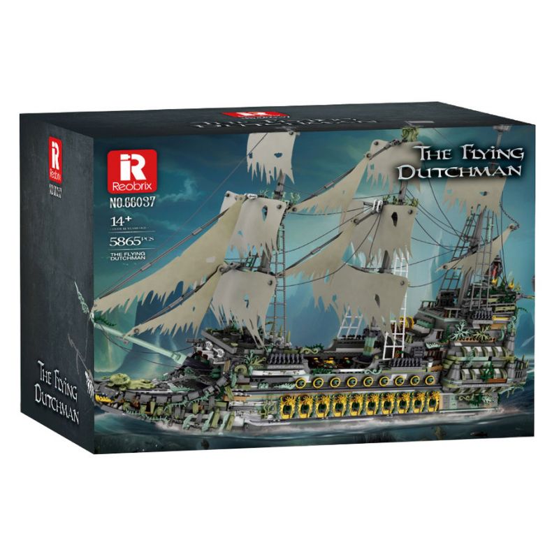JMBRICKLAYER 40113 REOBRIX 66037 TÀU CƯỚP BIỂN NGƯỜI HÀ LAN BAY bộ đồ chơi xếp lắp ráp ghép mô hình Pirates Of The Caribbean THE FLYING DUTCHMAN Cướp Biển Vùng Caribe 5865 khối