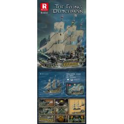 JMBRICKLAYER 40113 REOBRIX 66037 TÀU CƯỚP BIỂN NGƯỜI HÀ LAN BAY bộ đồ chơi xếp lắp ráp ghép mô hình Pirates Of The Caribbean THE FLYING DUTCHMAN Cướp Biển Vùng Caribe 5865 khối