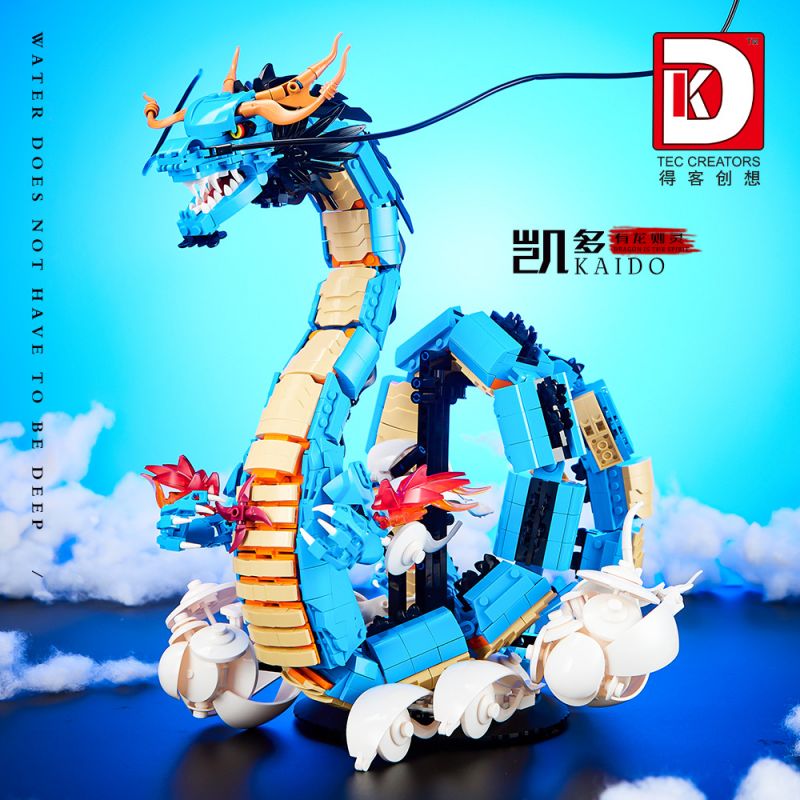 DK 5011 ONE PIECE DẠNG RỒNG XANH KAIDO bộ đồ chơi xếp lắp ráp ghép mô hình Movie & Game Phim Và Trò Chơi 1840 khối