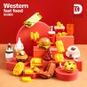 DK 5025 ĐỒ ĂN CỦA M bộ đồ chơi xếp lắp ráp ghép mô hình WESTERN FAST FOOD 827 khối