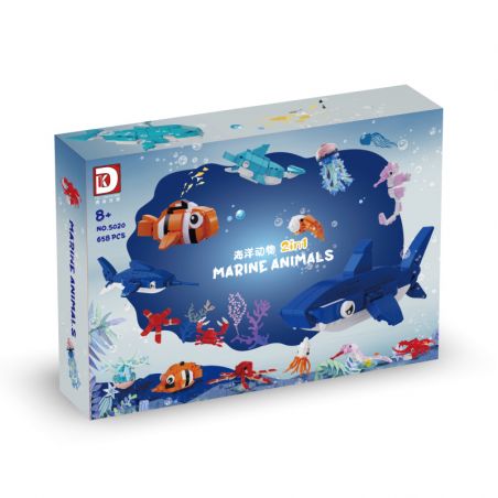 DK 5020 SINH VẬT DƯỚI NƯỚC bộ đồ chơi xếp lắp ráp ghép mô hình MARINE ANIMALS 658 khối