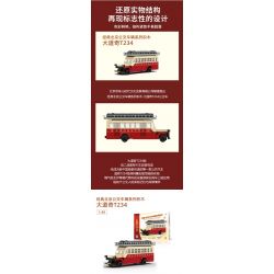 BEIJING FLAVOR ERA 004-23A XE BUÝT BẮC KINH CỔ ĐIỂN DAQI T234 tỷ lệ 1:40 bộ đồ chơi xếp lắp ráp ghép mô hình Creator Sáng Tạo 274 khối