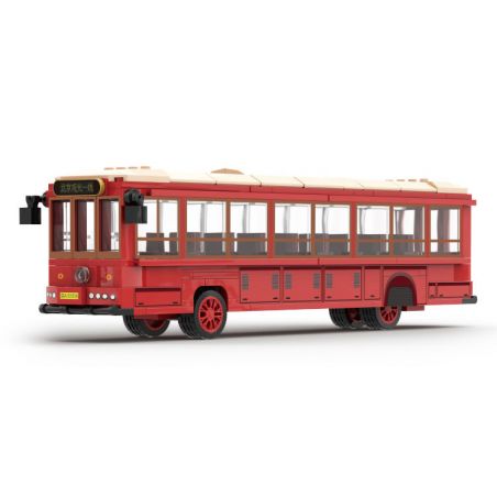 BEIJING FLAVOR ERA 003-23A CÁC PHƯƠNG TIỆN GIAO THÔNG CÔNG CỘNG CỔ ĐIỂN CỦA BẮC KINH TUYẾN THAM QUAN SỐ 1 XE BUÝT DANGDANG THÀNH PHỐ tỷ lệ 1:40 bộ đồ chơi xếp lắp ráp ghép mô hình Creator Sáng Tạo 348 khối