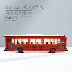 BEIJING FLAVOR ERA 003-23A CÁC PHƯƠNG TIỆN GIAO THÔNG CÔNG CỘNG CỔ ĐIỂN CỦA BẮC KINH TUYẾN THAM QUAN SỐ 1 XE BUÝT DANGDANG THÀNH PHỐ tỷ lệ 1:40 bộ đồ chơi xếp lắp ráp ghép mô hình Creator Sáng Tạo 348 khối