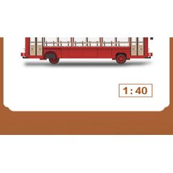 BEIJING FLAVOR ERA 003-23A CÁC PHƯƠNG TIỆN GIAO THÔNG CÔNG CỘNG CỔ ĐIỂN CỦA BẮC KINH TUYẾN THAM QUAN SỐ 1 XE BUÝT DANGDANG THÀNH PHỐ tỷ lệ 1:40 bộ đồ chơi xếp lắp ráp ghép mô hình Creator Sáng Tạo 348 khối