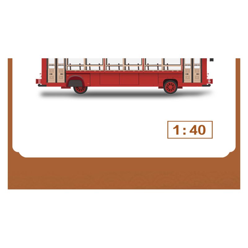 BEIJING FLAVOR ERA 003-23A CÁC PHƯƠNG TIỆN GIAO THÔNG CÔNG CỘNG CỔ ĐIỂN CỦA BẮC KINH TUYẾN THAM QUAN SỐ 1 XE BUÝT DANGDANG THÀNH PHỐ tỷ lệ 1:40 bộ đồ chơi xếp lắp ráp ghép mô hình Creator Sáng Tạo 348 khối